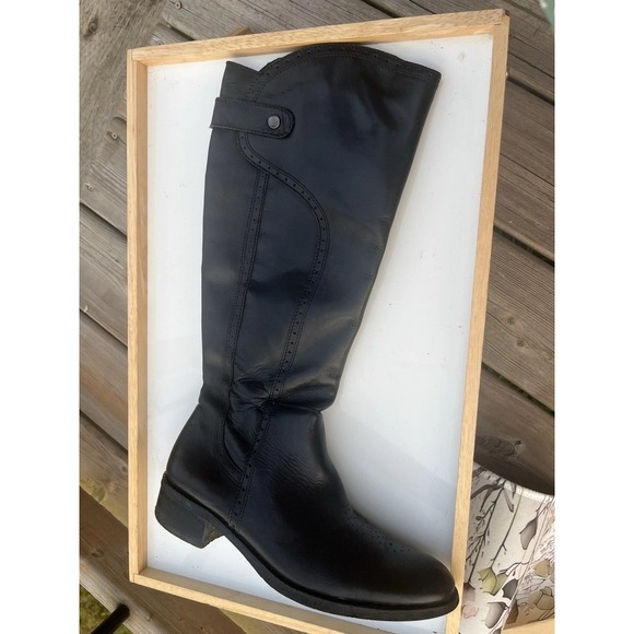 Elle Shoes - Elle Portuguese Woman's Leather Zip Boots EU Sz 39